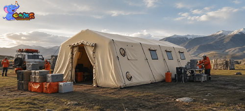 Custom Inflatable Shelter for a Remote Rescue and Logistics Base