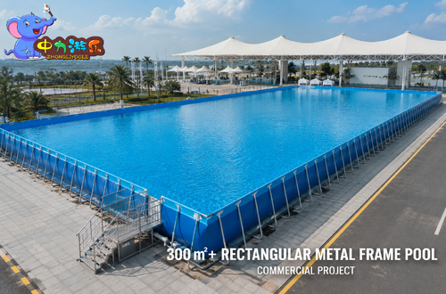 Latest company Solutions about How a 300㎡+ Rectangular Metal Frame Pool Can Be Planned for a Commercial Venue