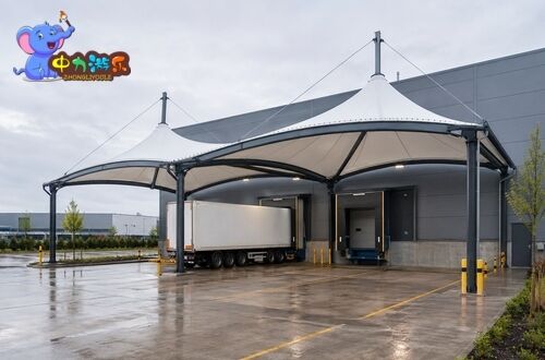 Latest company Solutions about Representative Case: Steel Membrane Canopy for an Industrial Loading Zone