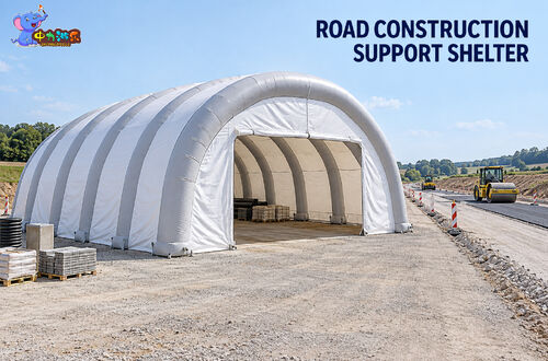 Latest company Solutions about Representative Case: Giant Inflatable Air Rib Tent for Road Construction Support