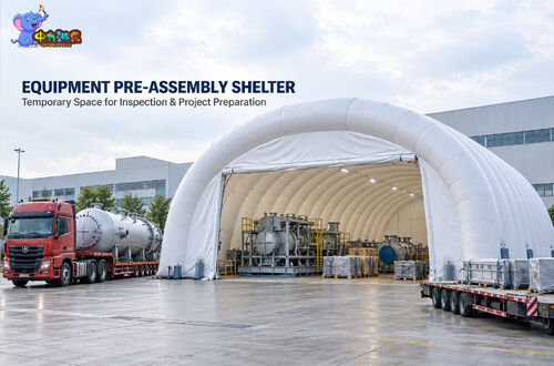 Latest company Solutions about Representative Case: Giant Inflatable Tent for Equipment Pre-Assembly and Inspection