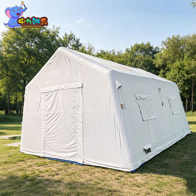 พกพา โรงพยาบาลอัดน้ํา PVC Air Beam Tent สถานีสุขภาพชั่วคราว ผู้ผลิตตามสั่ง