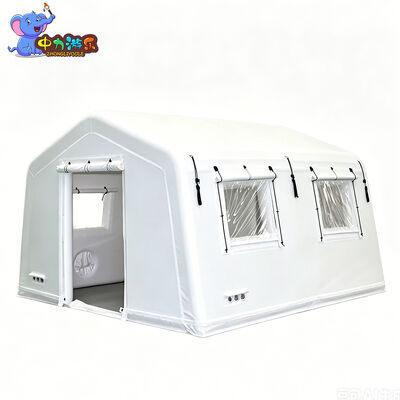 White Inflatable Healthcare Shelter Outdoor PVC Air Beam Tent Mobile Service Room Custom Supplier