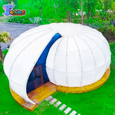 سعر جيد ODM Dome Glamping Resort خيمة قشرة بحرية 6-8 شخص للسفر الانترنت