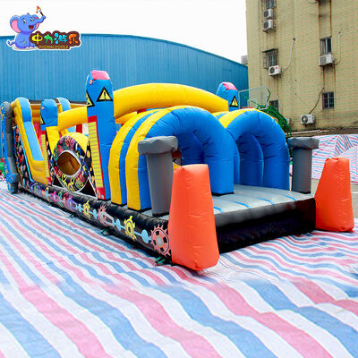 Bon prix Thème mécanique cours d'obstacles gonflable château gonflable en ligne