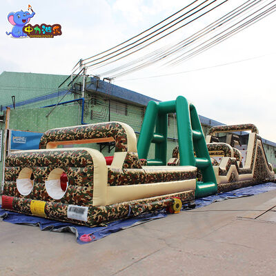 Buen precio Castillo Hinchable con Tema de Camuflaje Curso de Obstáculos Hinchable en línea
