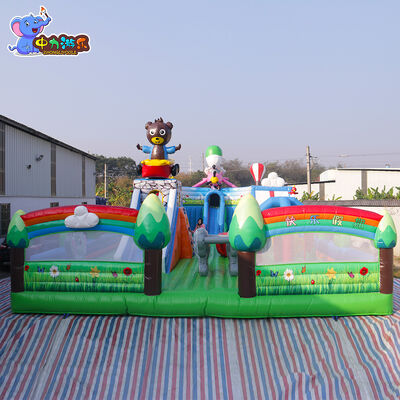 Buon prezzo Piccolo orso cartone animato gonfiabile castello gonfiabile trampolino scivolo in linea