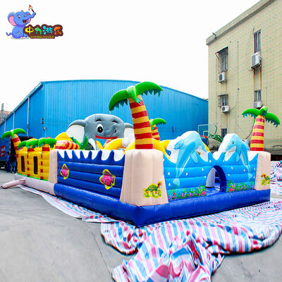 Buon prezzo Playa animale tematica gonfiabile castello rimbalzante per bambini trampolino gonfiabile in linea