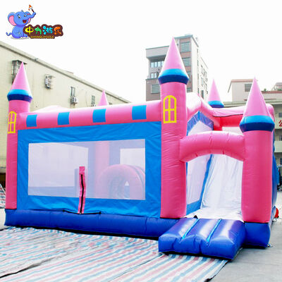quality Outdoor Pink Inflatable Bouncy Castle Inflatable Trampoline Slide  factory