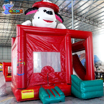 Buen precio Combo de tobogán y castillo hinchable con perro dálmata saltarín e inflable con amortiguación en línea