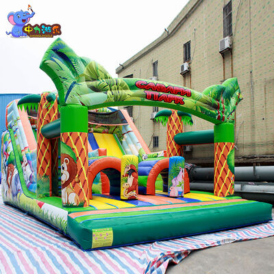 Buon prezzo Casa gonfiabile gonfiabile Wipeout Bounce personalizzata, parchi castello gonfiabile con scivolo in linea