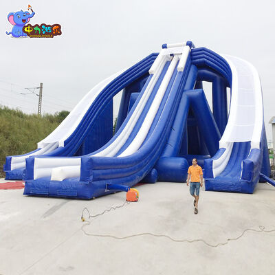 Bom preço Escorregador de piscina inflável gigante de PVC espessado para adultos com três pistas on-line