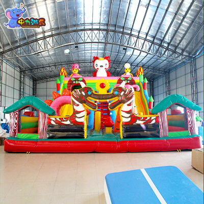 ভালো দাম ওডিএম কার্টুন ইন্টারেক্টিভ ইনflatable বাউন্সি ক্যাসল ছোট বাগানের জন্য বড় স্লাইড অনলাইন