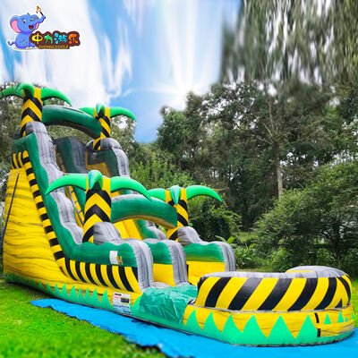 Good price Thickened PVC Palm Tree Inflatable Water Slide Pool For Kids online