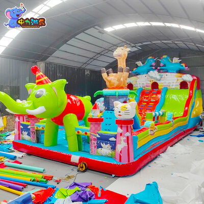 Buon prezzo Tematica elefante gonfiabile castello gonfiabile trampolino gonfiabile parco all'aperto in linea
