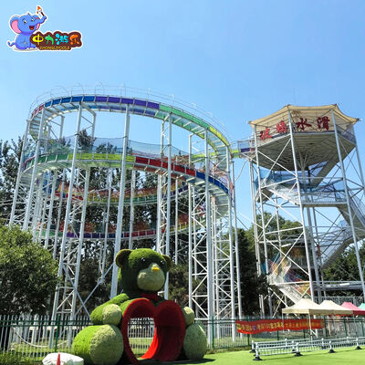 Harga yang bagus Air Slide Kaca Luar Ruang Peralatan Hiburan Besar Air Slide Rafting Kaca on line