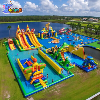 Good price Large Inflatable Water Park Water Obstacle Course Electric Obstacle Course online
