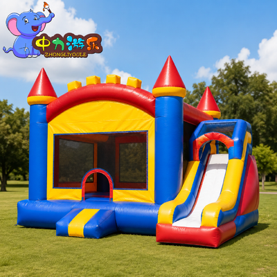 Bon prix Château gonflable avec toboggan combiné pour événements et location de fêtes en ligne