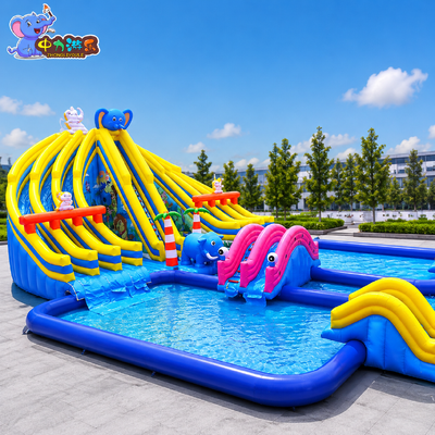 अच्छी कीमत कार्टून inflatable पानी पार्क inflatable पानी स्लाइड स्विमिंग पूल ऑनलाइन