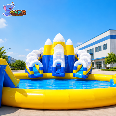 Good price Customised Waterproof Climbing Floating Bouncy Castle Slides For Water Park online