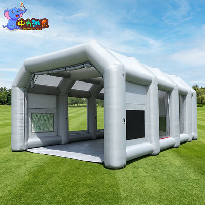 Qualità Tenda gonfiabile gigante personalizzata Rifugio per veicoli a raggi d'aria 6m × 11,6m × 3,9m con finestre chiare per deposito auto, dettaglio, laboratorio temporaneo e uso commerciale Fabbrica