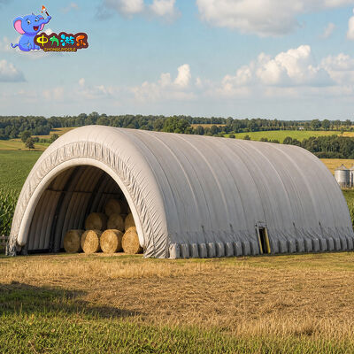 Good price Giant Inflatable Farm Storage Tent Sealed Air Rib Hay Bale Shelter for Agricultural Equipment Feed and Temporary Farm Storage online