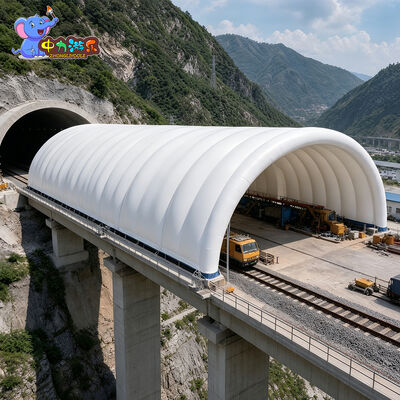 Good price Giant Inflatable Railway Construction Shelter Sealed Air Rib Tent for Bridge Deck Tunnel Track Installation and Engineering Worksites online